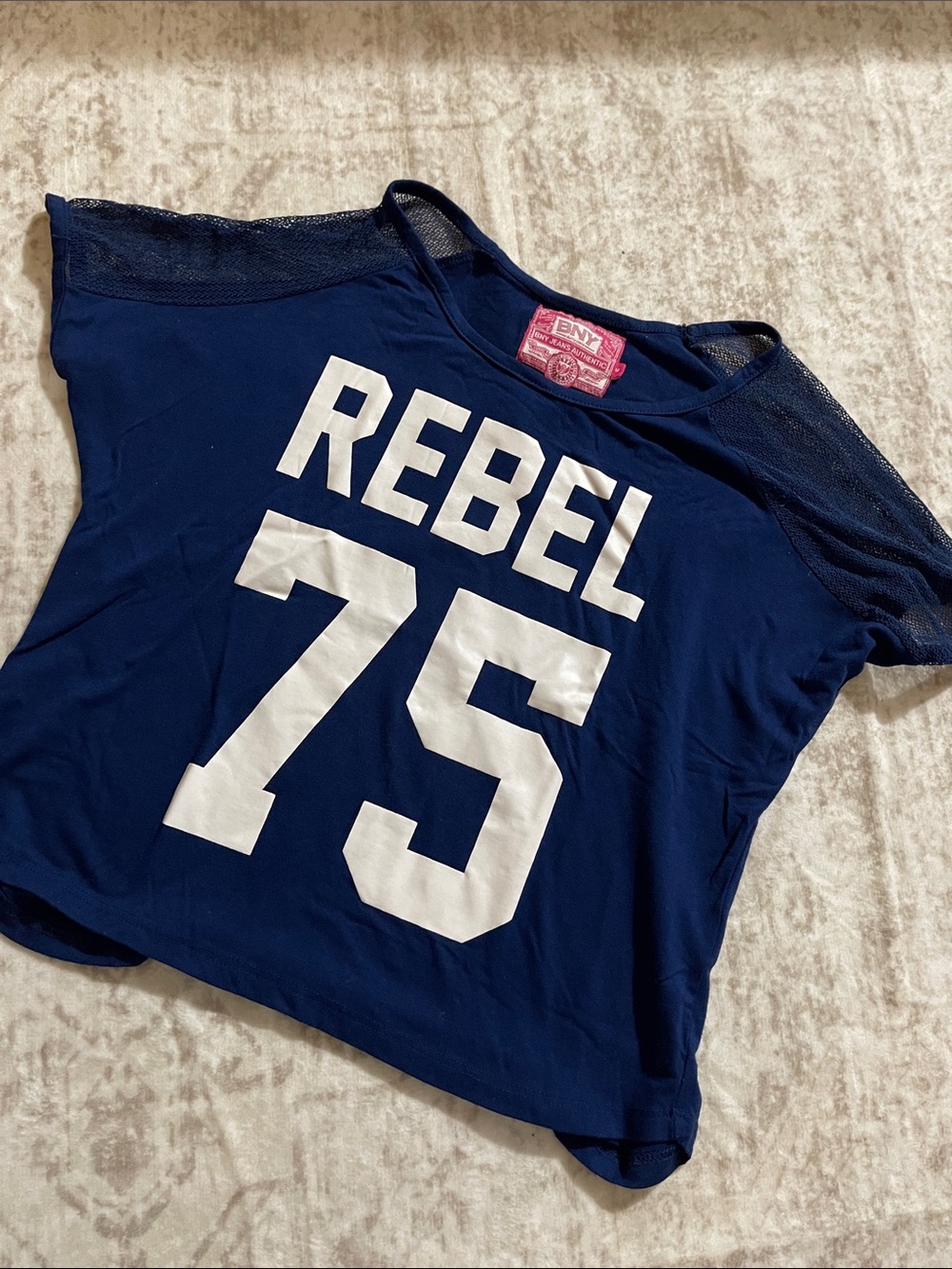 Rebel 75 Girls' Navy Graphic Tee by rebels